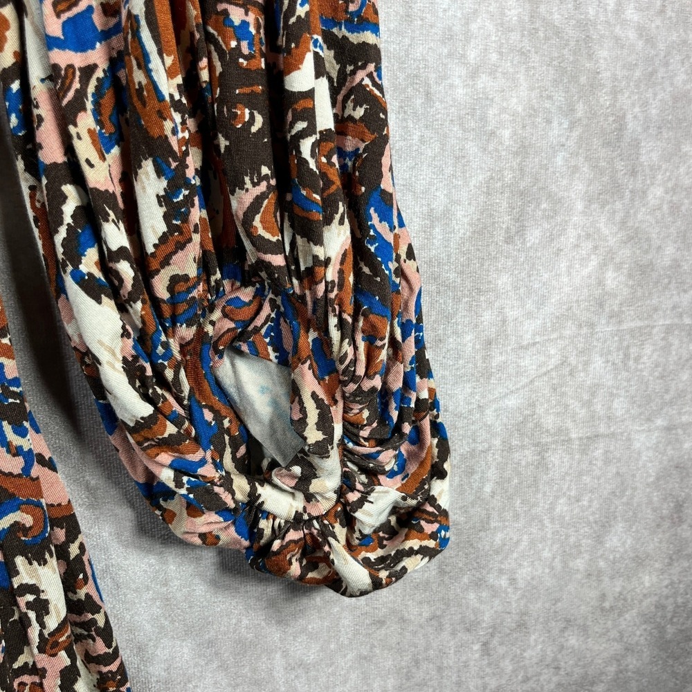 Rachel Pally Maxi Dress Womens L Brown Paisley Long Sleeve Bohemian‎ Long Casual - Picture 3 of 10